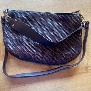 Clare V Plum Moyen Messenger Woven